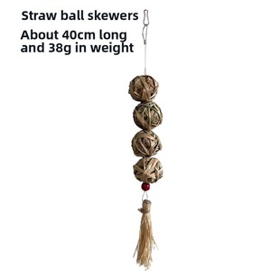 Pelota Masticable de Hierba Natural y Núcleo de Maíz <span class=keywords><strong>para</strong></span> Mascotas Pequeñas, Juguete Colgante <span class=keywords><strong>para</strong></span> Limpiar los Dientes de <span class=keywords><strong>Roedores</strong></span> - Product Image 2