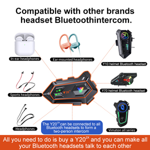 Meilleure vente, casque d'interphone étanche sans fil, accessoires pour casque de moto, casque d'interphone Bluetooth - Product Image 6