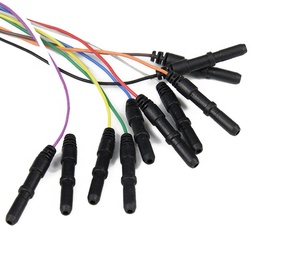 10ชิ้น DIN หลากสี1.5มม. ปลั๊กตัวเมียและชุบทองสายเคเบิล <span class=keywords><strong>EEG</strong></span> สมองนอนหลับ, 1.5เมตร - Product Image 6
