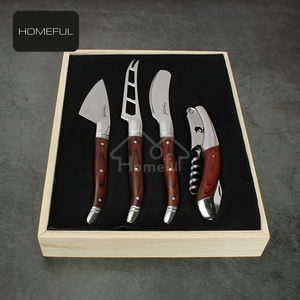 Ensemble de couteaux à <span class=keywords><strong>fromage</strong></span> et à beurre <span class=keywords><strong>Laguiole</strong></span> de vente chaude avec tire-bouchon en métal - Product Image 3