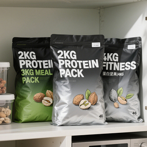 <span class=keywords><strong>Sac</strong></span> d'emballage en <span class=keywords><strong>plastique</strong></span> personnalisé de grande capacité de qualité <span class=keywords><strong>alimentaire</strong></span> avec thermoscellage à fond plat pour croustilles noix pour le stockage - Product Image 3