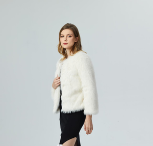 Wholesale 2026 Custom Shaggy Fur Jacket <strong>for</strong> <strong>Women</strong> <strong>Plus</strong> <strong>Size</strong> <strong>Winter</strong> <strong>Coat</strong> with Rabbit Wool Woven by ShenZhen Lily Cheng Factory - Product Image 5
