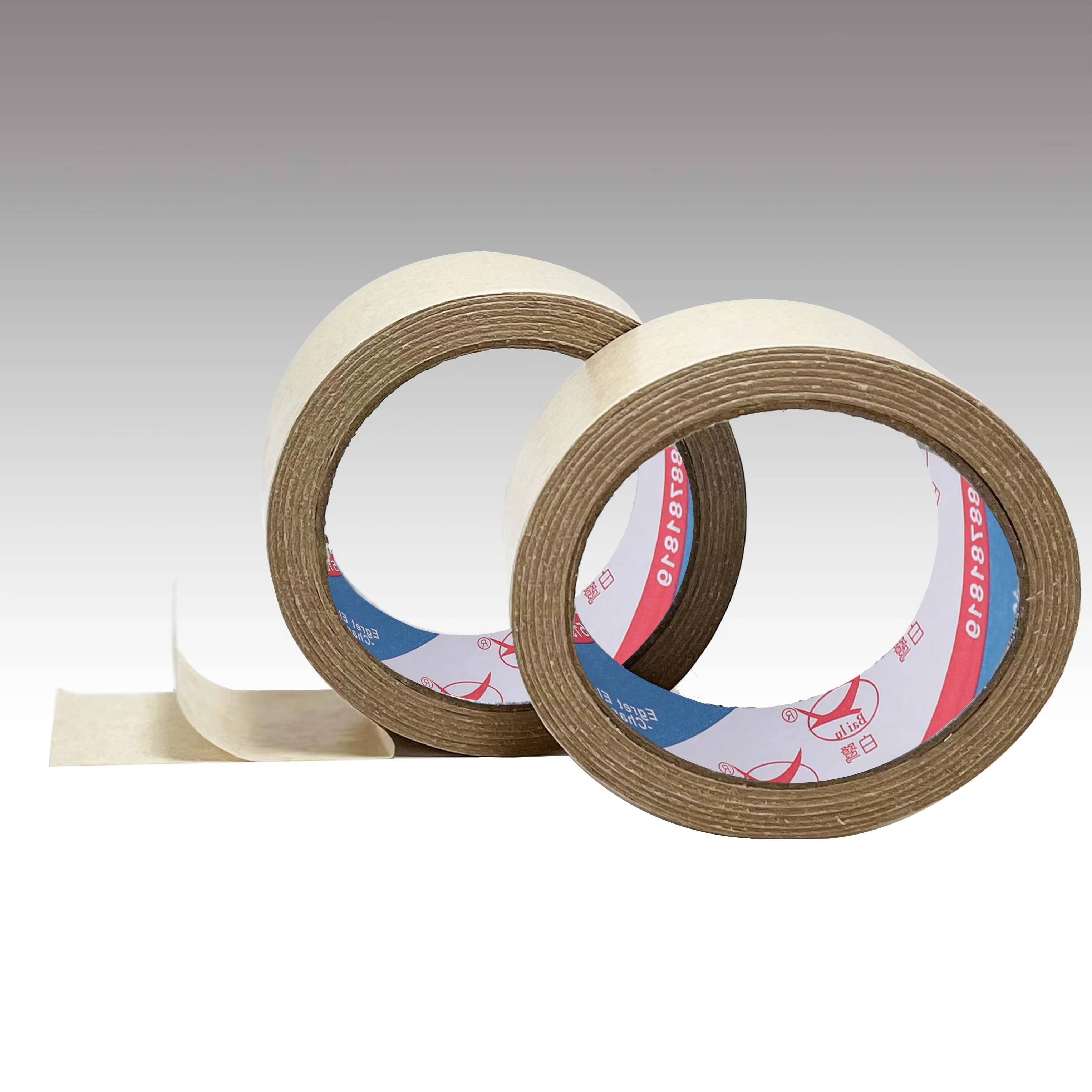 Strong Stickness Waterproof Acrylic Water Activated Self Adhesive Single Sided Kraft Paper Tape for Packaging Boxes
