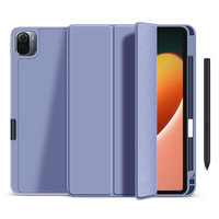 PU deri yumuşak TPU silikon kalemlik üç katlı kılıf Xiaomi Pad için 5 11 inç 2023 manyetik kapak kabuk için Pad 5 Pro