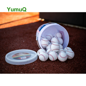 YumuQ 9&quot; Official League PVC Cover Cork Core <strong>Custom</strong> <strong>Logo</strong> Baseball <strong>Balls</strong> With Sports Bucket - Product Image 4