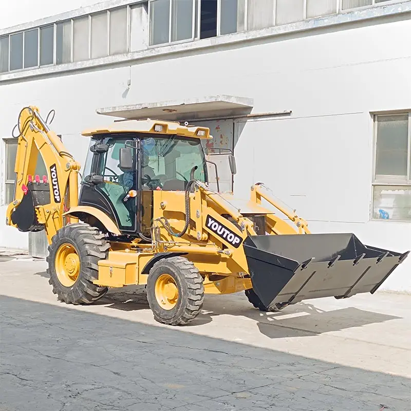 High Quality Small mini front end ultra pro top speed Articulated Diesel Backhoe Loader four wheel steering backhoe loader