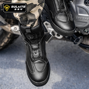 Botas de Motociclismo SULAITE Negras, de Caña Alta, Transpirables e Impermeables, para Motociclistas, Botas Casuales para Todas las Temporadas - Product Image 4