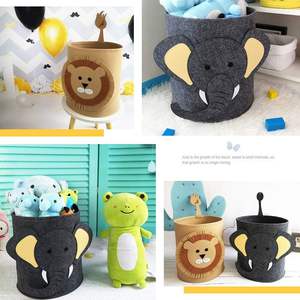 Keranjang penyimpanan mainan anak kartun besar, mainan baru keranjang cucian dengan serba-serbi penata pakaian kotor - Product Image 6