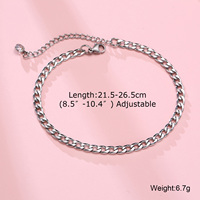 Fenny 18K PVD plaqué or en gros classique zircone serpent Figaro flèche chaîne en acier inoxydable cheville à la mode pour les femmes