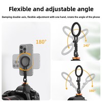 Support de téléphone portable magnétique pliable en alliage pour utilisation au lit, multifonctionnel, prise de vue horizontale et verticale, compatible