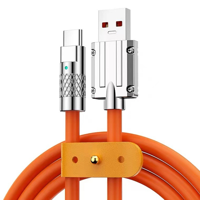 NEW 120W 6A Type C Super Fast Charge Liquid Silicone Cable Quick Charge USB Cable