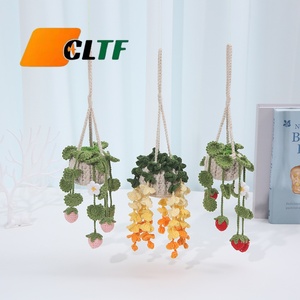 Nouvelle Décoration de Voiture Faite Main au Crochet : Petit Tournesol Artificiel pour Rétroviseur - Léger et Durable - Product Image 2