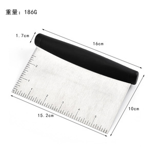 Cortador de masa de acero inoxidable con regla para hornear y repostería, herramientas 430PPTPR, fabricado en Yangjiang, apto para lavavajillas. - Product Image 3