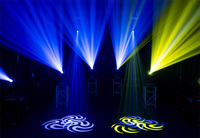 STSLITE 200W LED Cabeza Móvil Wash/Spot RGB DMX512 Control por Sonido IP33 Ra90 5000K Luz Diurna Regulable para DJ y Fiestas