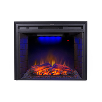 Luxstar 28 Garniture Insert Réaliste Cheminée Électrique Chauffage LED Top Light 3 Couleurs Installation Intégrée pour Usage Domestique Hôtel