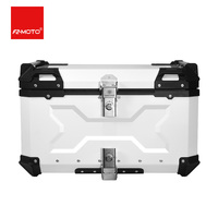 F2 MOTO 85L Top Case Moto en Alliage, Grande Capacité de Rangement, Étanche, Incassable, Double Verrouillage, Démontage Rapide