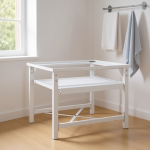 Machine à laver et à sécher double à socle blanc, 220V, avec serpentin métallique électrique, équipement de nettoyage domestique haut de gamme - Product Image 2