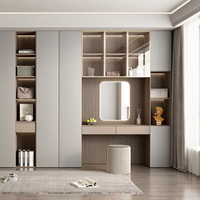 Meubles de chambre à coucher au design moderne sur mesure Armoire durable avec coiffeuse intégrée Montage facile