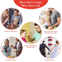 Cahier de livre de recettes de conception populaire Journal de livre de cuisine vierge avec reliure en spirale A5 B5 tailles cadeau de fête des mères