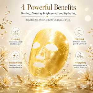 All'ingrosso Logo personalizzato coreano organico di bellezza idrogel maschere facciali 24K oro per biodanza collagene viso foglio di vitamina C oleoso - Product Image 4