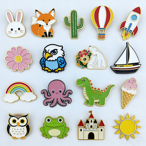 Broches al por mayor, personalizados, redondos, de esmalte blando y duro, con diseños de arte, animales de dibujos animados, insignias magnéticas, alfileres de solapa con tarjeta de soporte - Product Image 3