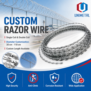 Contractor Grade Double Helix <strong>Razor</strong> <strong>Wire</strong> 30-110cm Coil Diameter For Commercial Complex Perimeter - Product Image 6