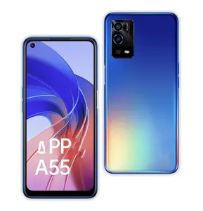 초 손 사용 중국 브랜드 저렴한 안드로이드 5G 스마트 폰 A55 5G 도매 잠금 해제 휴대 전화 Celulares OPPO A55 안드로이드