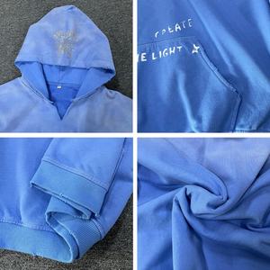 Sudadera con Capucha Extra Grande de Algodón 100% con Logotipo Personalizado para Hombre, con Acabado Desgastado Lavado al Ácido, Diseño Gratuito de Marca - Product Image 3