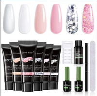 Vernis à ongles en gel UV Solution antidérapante pour ongles Kit de polygels pour ongles Kit d'extension en poly gel Kit de gel Arcylics