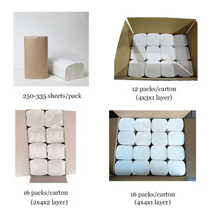 Serviettes en papier interpliées PTV-V-250W(225/23) en V, serviettes à main en tissu, vente en gros - Product Image 5