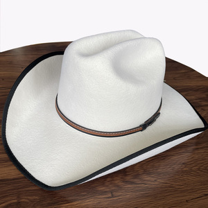 NL15 Sombrero <span class=keywords><strong>Vaquero</strong></span> Occidental al por Mayor para Hombre y <span class=keywords><strong>Mujer</strong></span>, Sombrero <span class=keywords><strong>Vaquero</strong></span> Clásico Enrollable con Decoración - Product Image 2