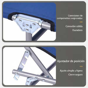 Silla Plegable Reclinable Ele-Gate con Mesa Azul, Silla de Camping para Patio, Playa y Exteriores - Product Image 5