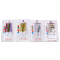 Handgemachte exquisite gebogene Regenbogen alles Gute zum Geburtstag Kuchen Kerze Golden Silber kleines Wachs für Partys Bars & Home Decoration