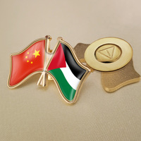 Broche personnalisable en métal avec drapeau et carte de la Palestine, procédé d'émaillage frappé à l'emporte-pièce, pour vêtements, gravure pour fête du Nouvel An