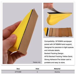 71 Uds. Hoja de lijado de oro con bloque de lijado manual hoja de papel abrasivo Kit de papel de lija rectangular para el cuidado del automóvil pulido de madera <span class=keywords><strong>y</strong></span> Metal - Product Image 5