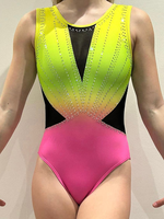 Nouveaux justaucorps à manches courtes pour filles, service OEM, personnalisation, justaucorps pour filles, justaucorps de gymnastique en nylon Dandy pour la performance