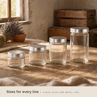 Food Grade 280ml 380ml Chili Sauce Jam Glass Jar with Deep Metal Lid