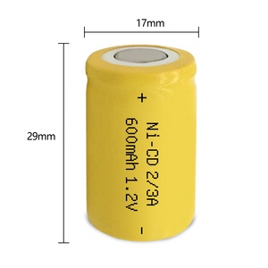 ניקל קדמיום 2/3A 600mah <span class=keywords><strong>1.2v</strong></span> נטענת סוללה סלולרי עבור צעצוע סוללה Airsoft אקדח - Product Image 2