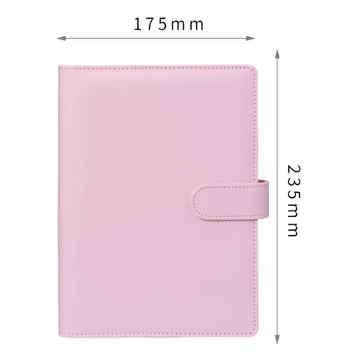 Macaron Budget Binder Zipper Envelopes Leather Journal A6 Binder Budget Planner With Wallets And Stickers