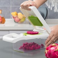 Mesin Pengiris Serbaguna Manual untuk Buah dan Bawang 16-1 Peralatan Dapur Alat Pemotong Sayuran Pengiris Kentang