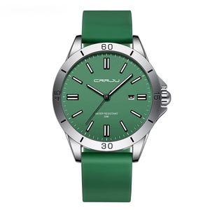 Nuevo Reloj de Moda Casual para Hombre al por Mayor, Correa de Silicona Verde Menta, Reloj de Cuarzo de 43 mm, Caja de Aleación, Resistente al Agua, Luminoso, Reloj Sencillo - Product Image 4