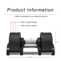 Haltères réglables et de grande qualité, lever de poids, outil de gymnastique 3 — 70lb 32KG, différentes tailles réglables