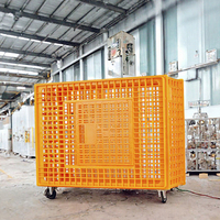 Caisse de transport robuste pour volailles, ventilée et réutilisable, pour élevages avicoles et commandes en gros