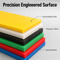 Plaque en plastique HDPE colorée, panneau PE résistant aux UV, taille personnalisée pour l'industrie de la signalisation extérieure, vente en gros d'usine, OEM
