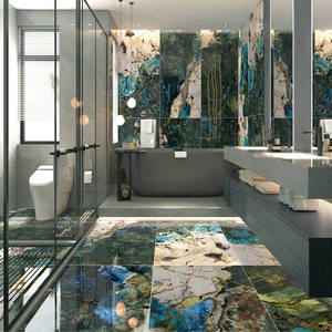 Guangdong Foshan lujo Piedra Rosa gran losa azulejo 750x1500 cuerpo completo suelo de mármol para Villa moderna sala de estar pared de fondo - Product Image 2