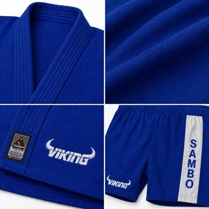 Professional Breathable Cotton Single Weave Sambo Jacket and Shorts with Seamless Fusing Custom Martial Arts Wear for Adults - Product Image 4
