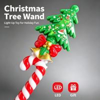 Weihnachtsbaum Rotierender Leuchtstab Batteriebetrieben 39cm ABS-Kunststoff Partygeschenk für Weihnachten Geburtstag Austausch Werbegeschenk