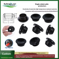 Anillos de Silicona RF-001 Negros para Cables, Venta al por Mayor del Fabricante, Fundas para Cajas de Alimentación, Anillos de Doble Orificio y Múltiples Orificios de Instalación Rápida