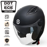 Casque de moto trois-quarts OEM ODM certifié DOT pour la conduite sur route et les trajets quotidiens