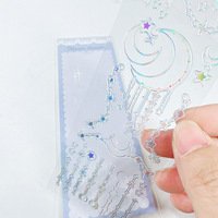 Autocollant de bagage créatif en PVC imperméable, holographique, laser, adhésif, multi-formes, étiquette personnalisée